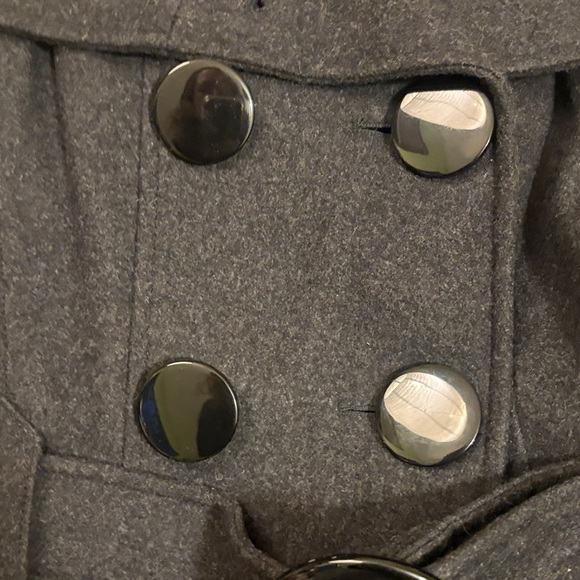 Guess Belted Wool Coat, Size Small, 2012 Collection - Picture 6 of 14